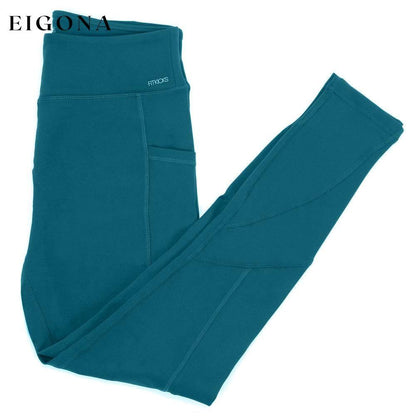 Women's All-Day Active High Waist Full Length Leggings With Side Pockets Teal bottoms Low stock refund_fee:1200