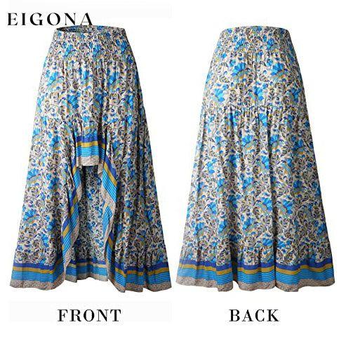 Women's Boho Floral Print Long Skirt __stock:200 bottoms refund_fee:1200