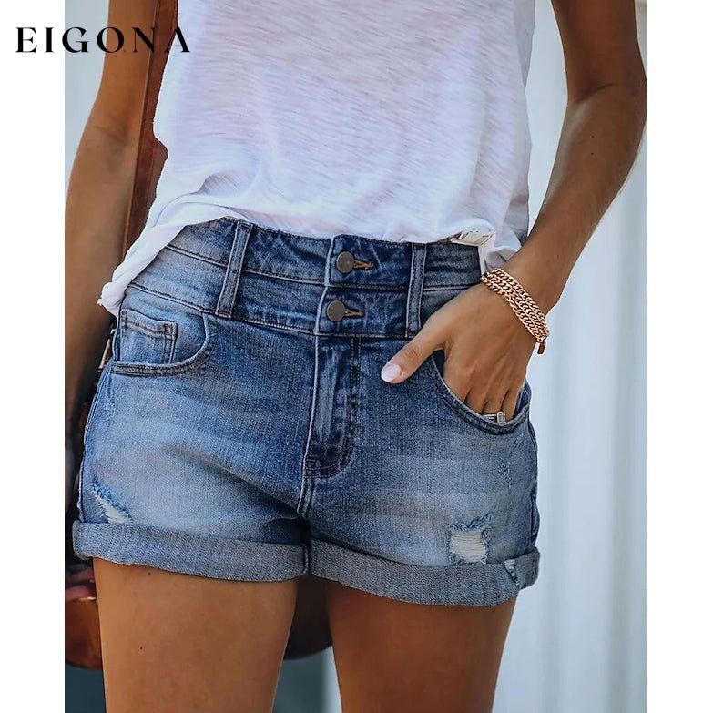 Women's Casual Fashion Jeans Denim Shorts __stock:200 bottoms refund_fee:1200
