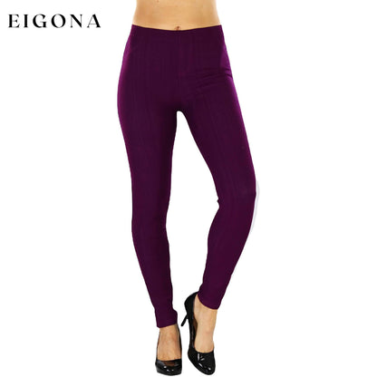 Women's Easy Pull-On Denim Skinny Fit Comfort Stretch Jeggings Eggplant __stock:100 bottoms refund_fee:800 show-color-swatches
