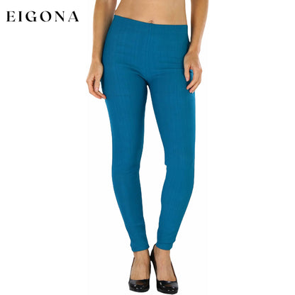 Women's Easy Pull-On Denim Skinny Fit Comfort Stretch Jeggings Teal __stock:100 bottoms refund_fee:800 show-color-swatches