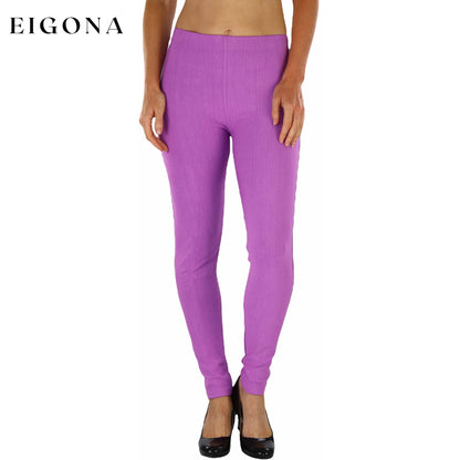 Women's Easy Pull-On Denim Skinny Fit Comfort Stretch Jeggings Violet __stock:100 bottoms refund_fee:800 show-color-swatches