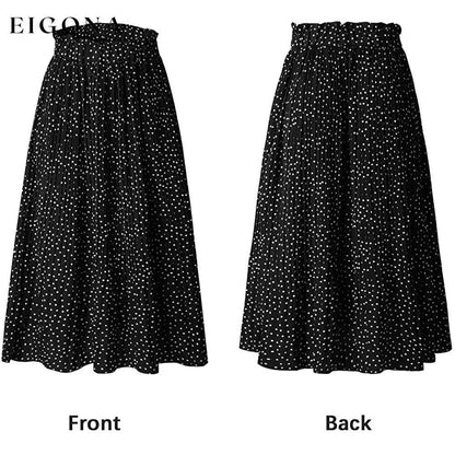 Womens High Waist Polka Dot Pleated Skirt __stock:200 bottoms refund_fee:1200