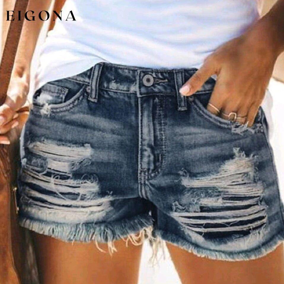 Women's Jeans Shorts Denim Blue __stock:200 bottoms refund_fee:1200