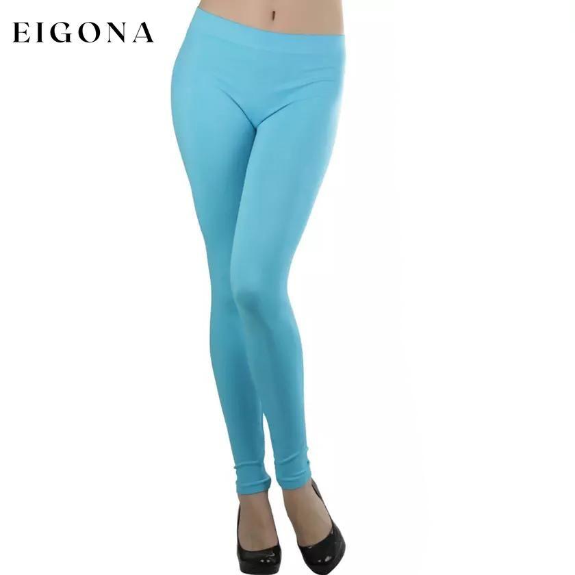 Women's Seamless Ankle Length Leggings Aqua __stock:350 bottoms refund_fee:800 show-color-swatches