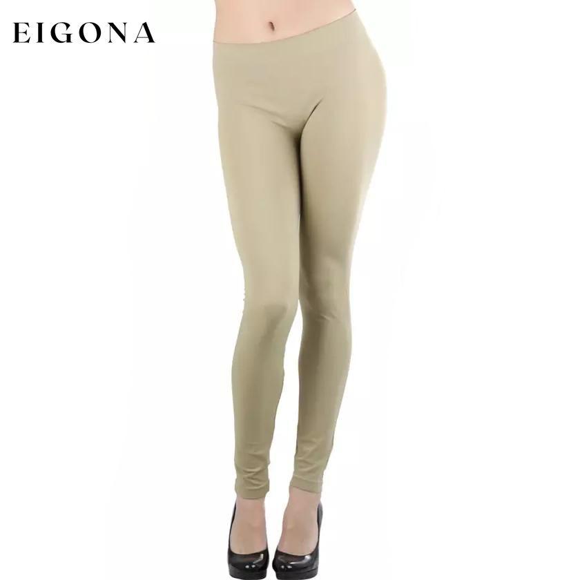 Women's Seamless Ankle Length Leggings Beige __stock:350 bottoms refund_fee:800 show-color-swatches
