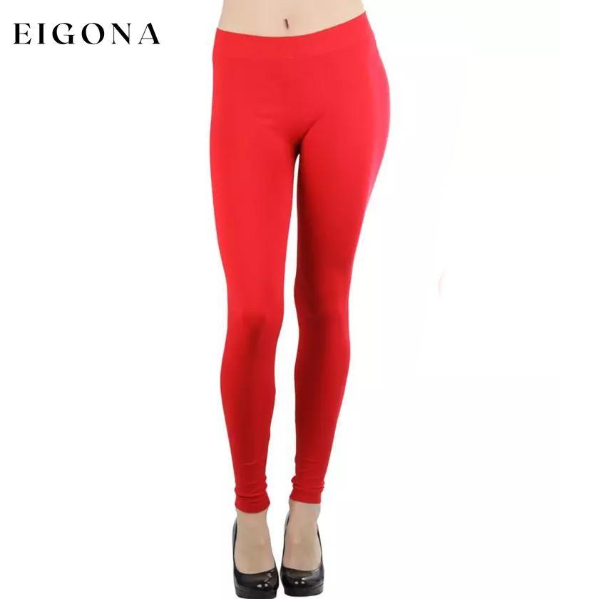 Women's Seamless Ankle Length Leggings Fire Red __stock:350 bottoms refund_fee:800 show-color-swatches
