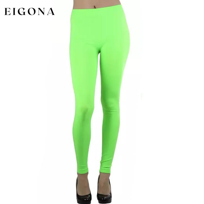 Women's Seamless Ankle Length Leggings Neon Lime __stock:350 bottoms refund_fee:800 show-color-swatches