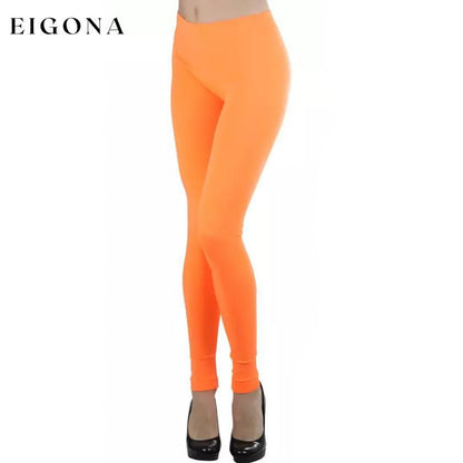 Women's Seamless Ankle Length Leggings Neon Orange __stock:350 bottoms refund_fee:800 show-color-swatches