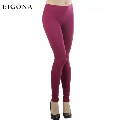 Women's Seamless Ankle Length Leggings Wine __stock:350 bottoms refund_fee:800 show-color-swatches