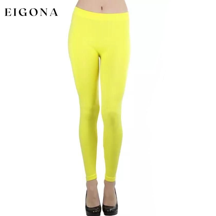 Women's Seamless Ankle Length Leggings Yellow __stock:350 bottoms refund_fee:800 show-color-swatches