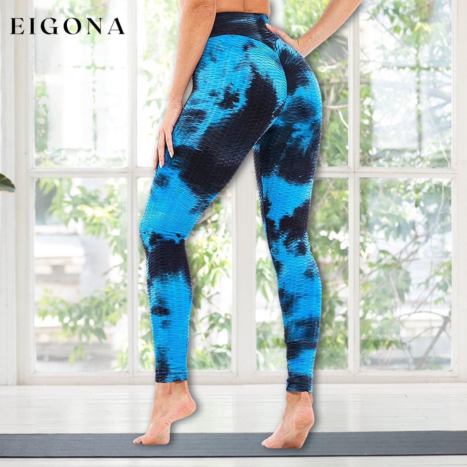 Women's Tie Dye High Waist Tummy Control Butt Lift Yoga Pants Workout Leggings __stock:100 bottoms refund_fee:800