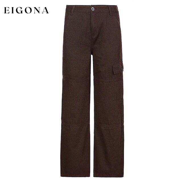 Women's Trouser Cargo Pants Brown __stock:200 bottoms refund_fee:1200