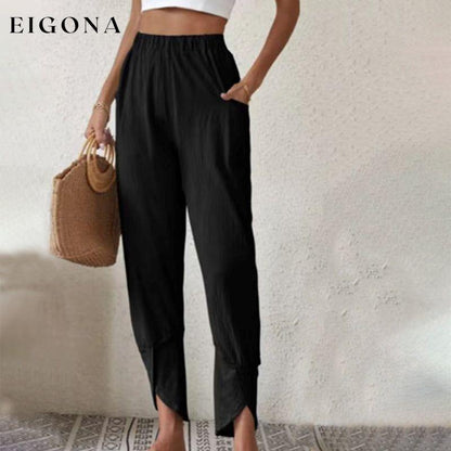 Solid Color Casual Pants Black best Best Sellings bottoms clothes pants Plus Size Sale Topseller
