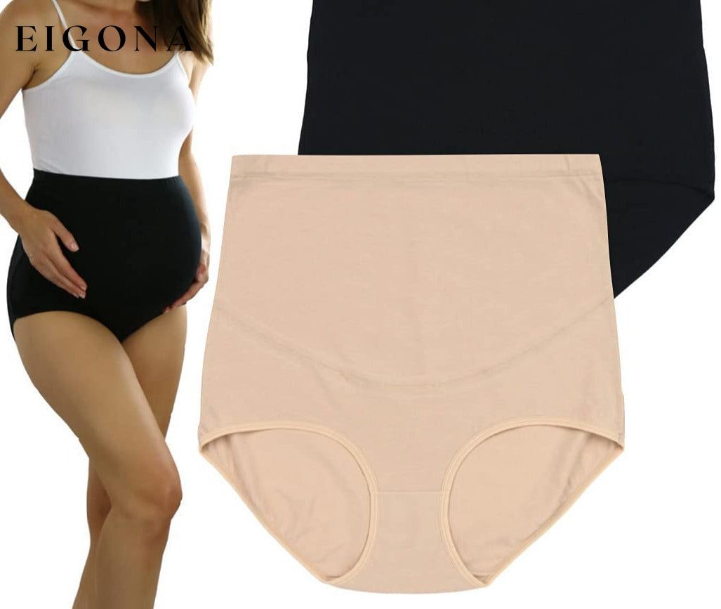 2-Pack: Women's High Waist Over The Bump Maternity Briefs __stock:100 lingerie refund_fee:800
