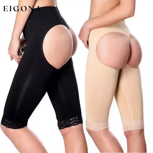 2-Pack: Women's Butt Lifter Shape Enhancer Thigh Trimmer Shorts Black/Beige __stock:500 lingerie refund_fee:1200