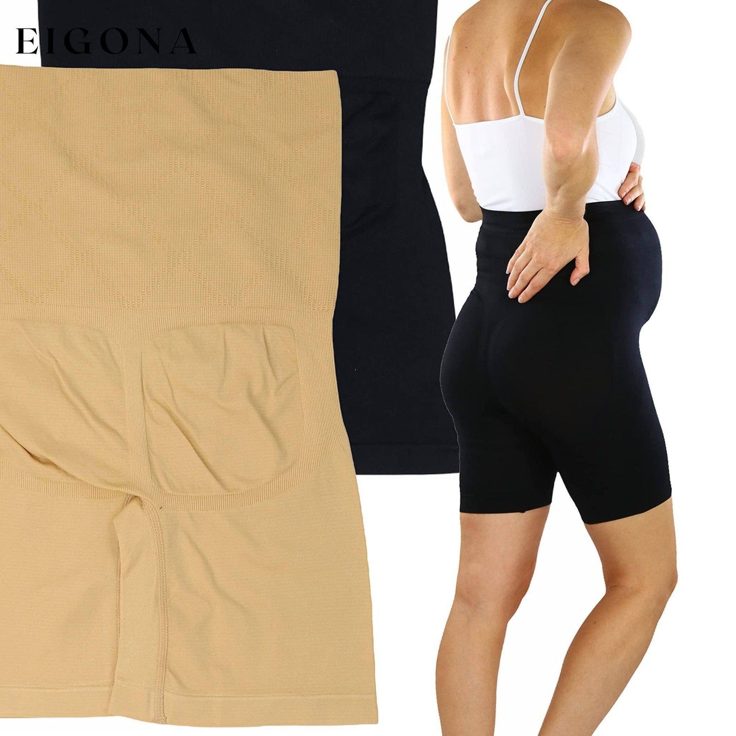 2-Pack: Women's High Waisted Over the Bump Maternity Above the Knee Shorts __stock:100 lingerie refund_fee:1200