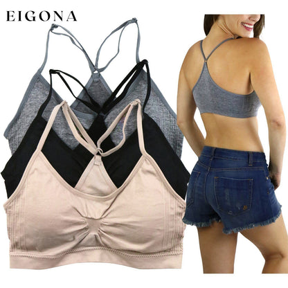 3-Pack: Women's Padded Essential Lounging Bralettes __stock:150 lingerie Low stock refund_fee:1200