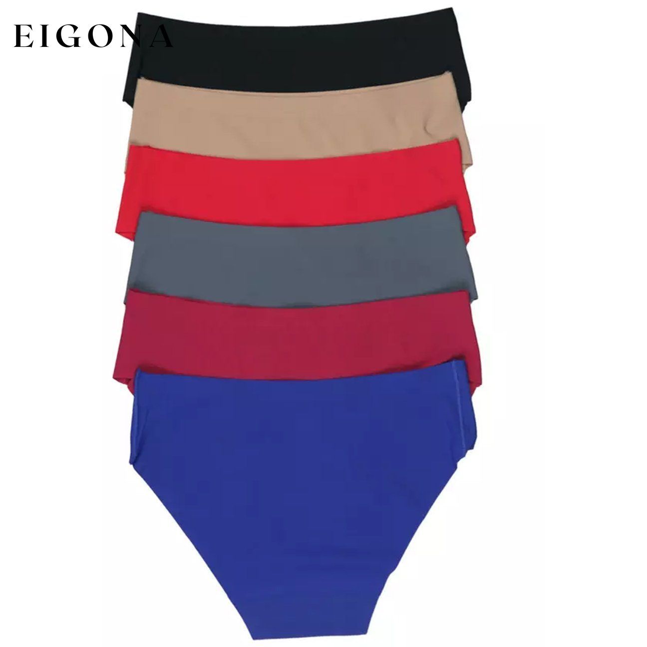 6Pack Silky Smooth No Panty Line Assorted Underwear EIGONA