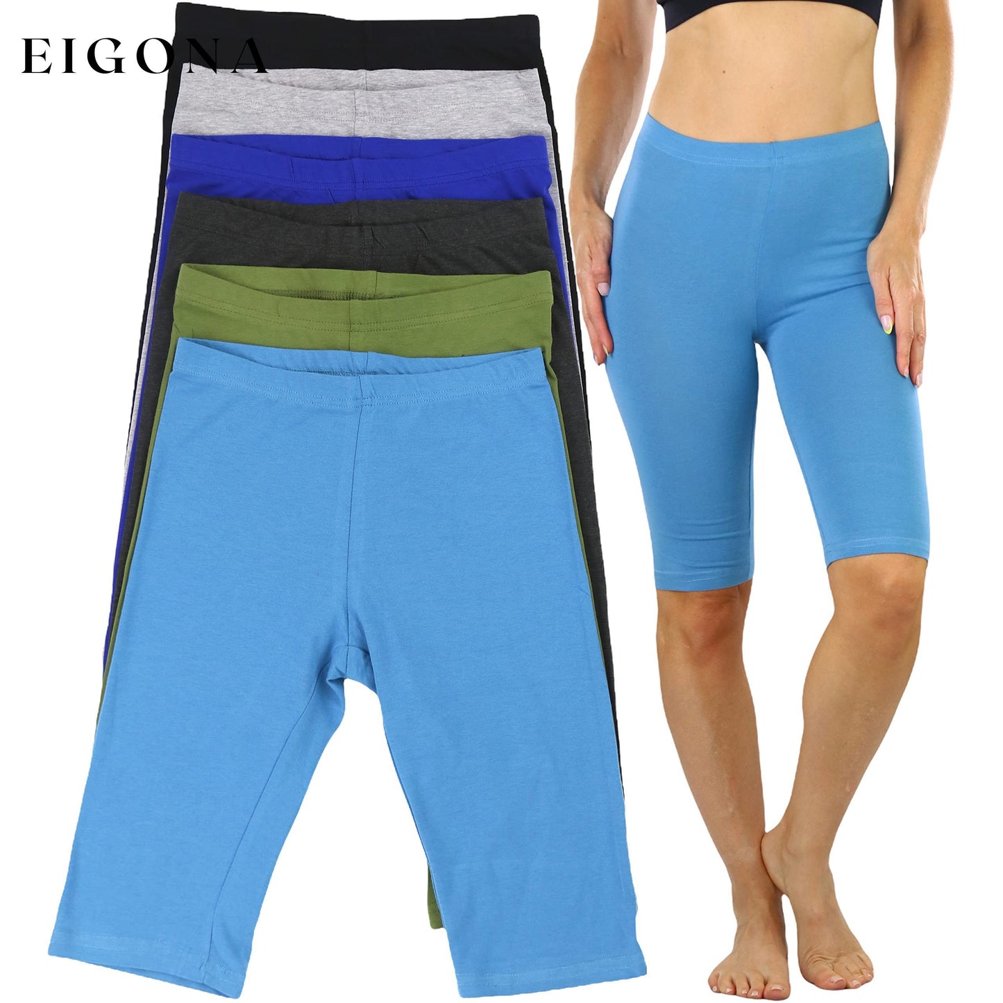 6-Pack: Women's High Waisted Biker Shorts Under The Sea __stock:100 lingerie refund_fee:1200