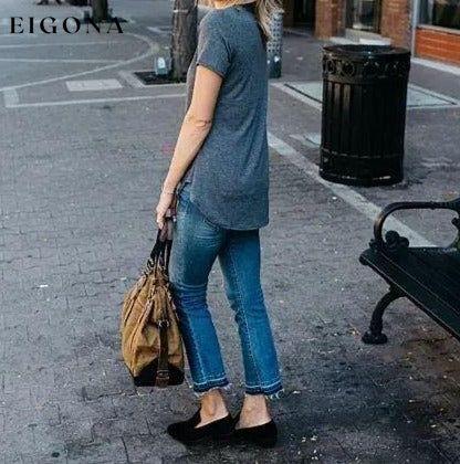 Loose Cut Casual Short Sleeve Top - Assorted Sizes __stock:50 clothes Low stock refund_fee:800 tops