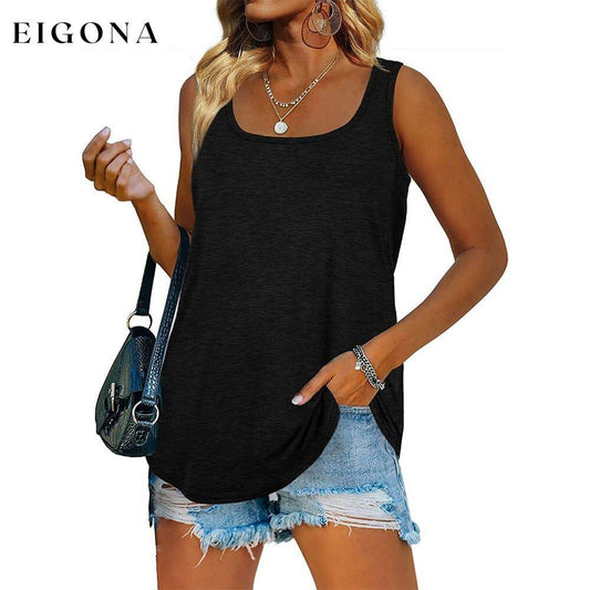 Women's Tank Top Casual Basic Square Neck Black __stock:200 clothes refund_fee:1200 tops
