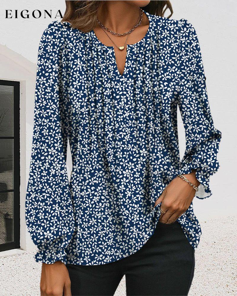 Long Sleeve Temperament Printed Blouse blouses & shirts spring summer