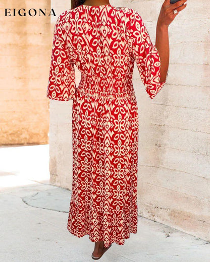 Red Printed Maxi Dress 23BF Casual Dresses Clothes discount Dresses Summer