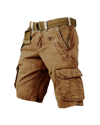 Men's multi-pocket tactical shorts Shorts man