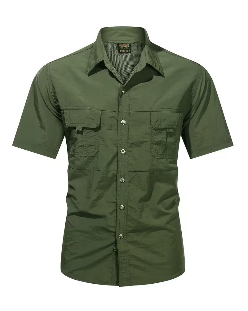 Casual Breathable Short Sleeve Shirt shirts man spring summer