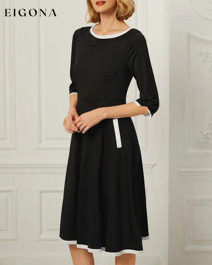 Round neck elegant pocket dress 2023 f/w 23BF casual dresses Clothes Dresses spring