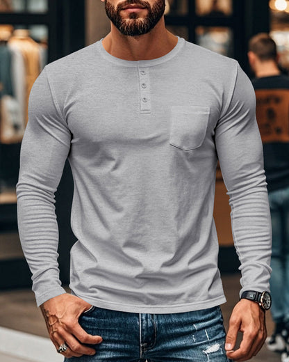 Breathable Pullover Long-Sleeved Men's Top
