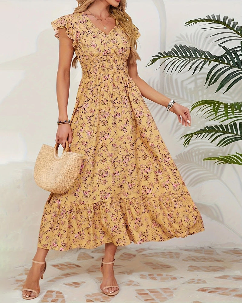 Floral Waist Tie Dress casual dresses spring summer