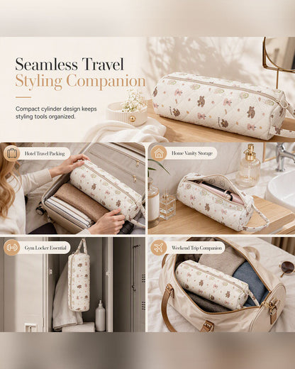 Portable Quilted Travel Storage Bag