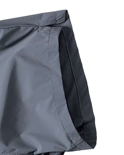 Men Elastic Waist Pocket Quick-Dry Ice Silk Sports Shorts