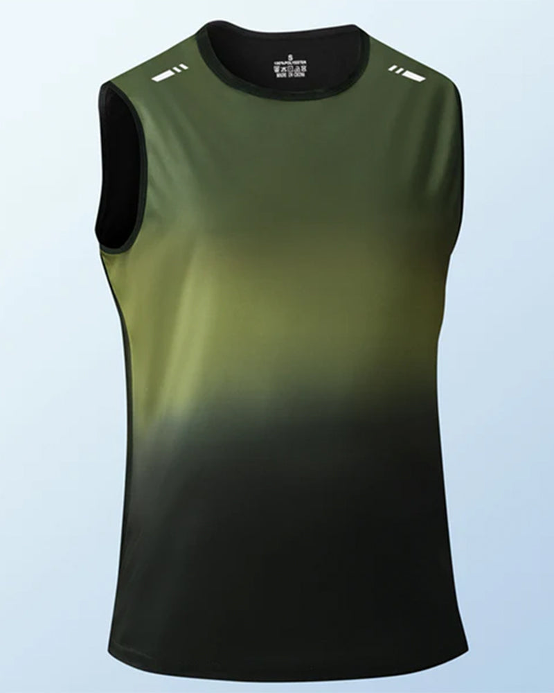 Men's Gradient Crew Neck Tank Top