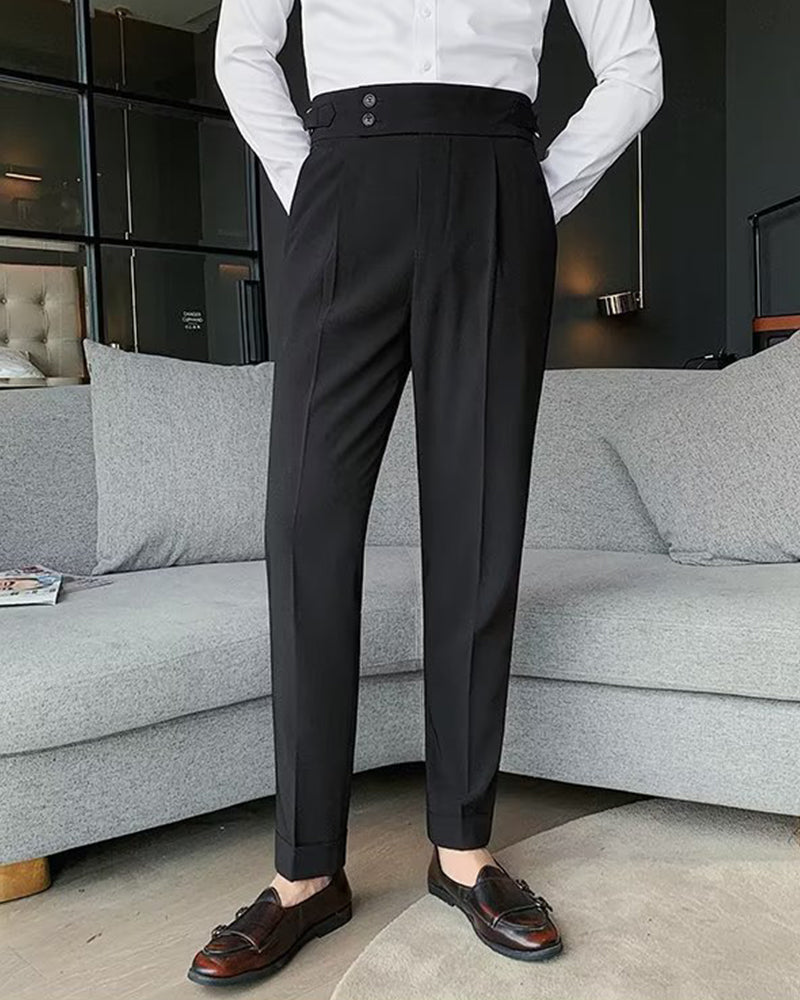 Men's Pocket Solid Casual Dress Pant
