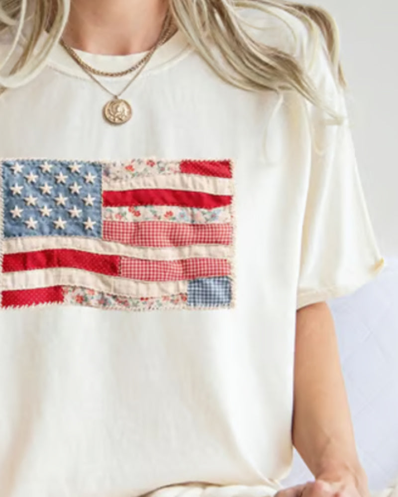 Fourth of July American Flag T-Shirt