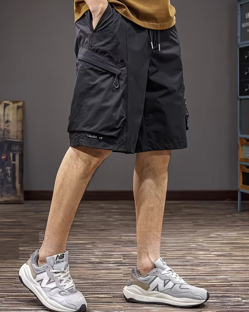 Men's Drawstring Solid Casual Bermuda Pant