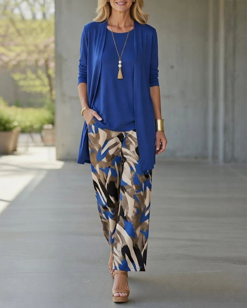 Printed Casual Three-Piece Set