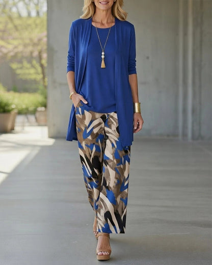 Printed Casual Three-Piece Set