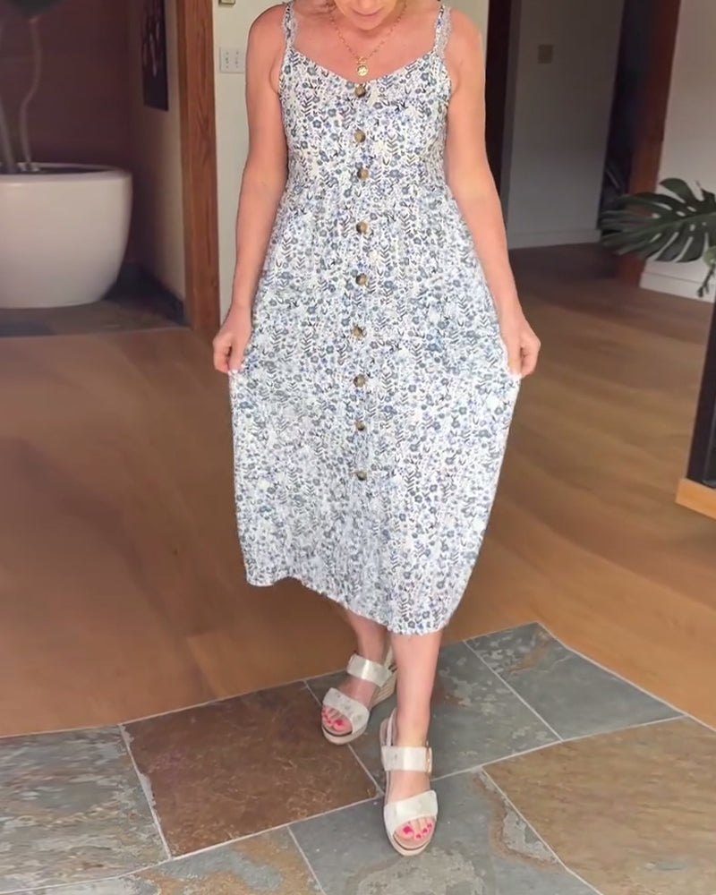 Completo scialle floreale senza spalline