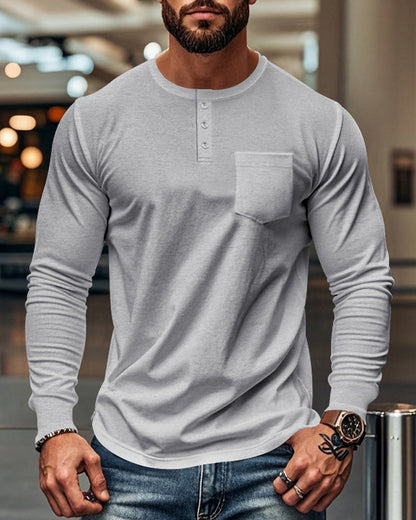 Breathable Pullover Long-Sleeved Men's Top