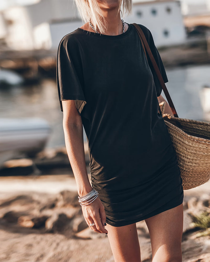 Shirred Waist Bodycon Dress