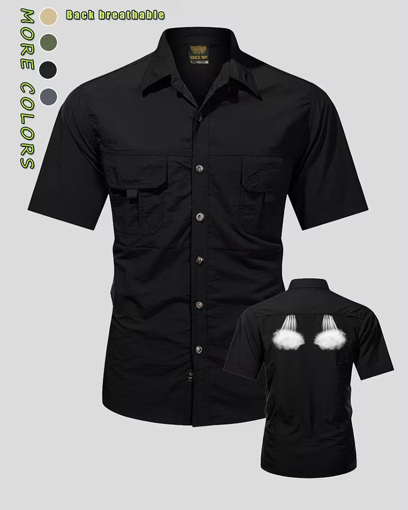 Casual Breathable Short Sleeve Shirt shirts man spring summer