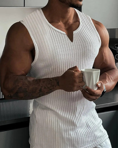 Men's Solid Color Sports Casual Tank Top