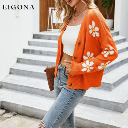 Casual Floral Knitted Cardigan best Best Sellings cardigan cardigans clothes Sale tops Topseller