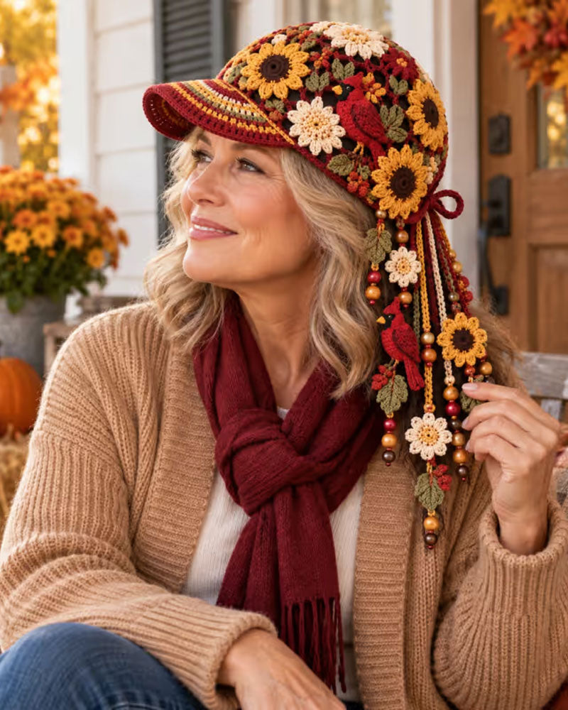 🍂 Women’s Handmade Crochet Autumn Baseball Cap 2024 f/w accessories spring summer