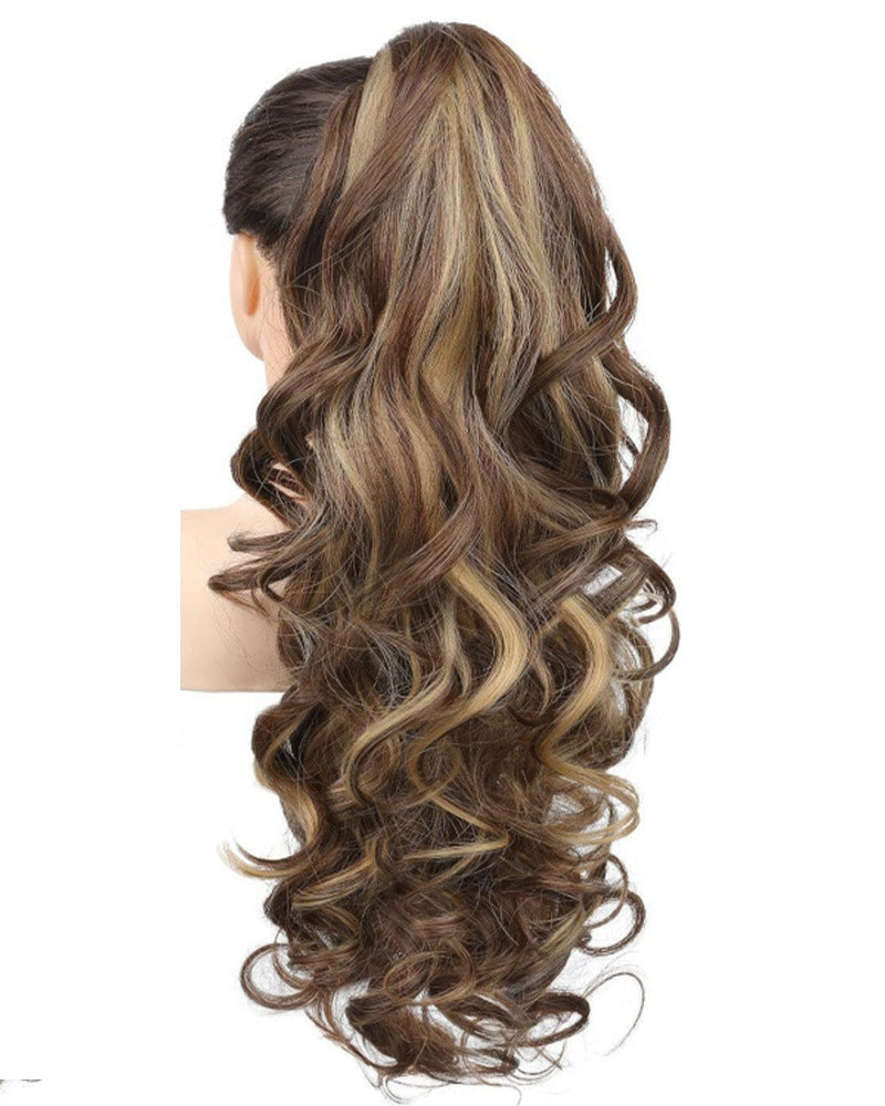 Women's Wig With Clip-On Large Wave Ponytail
