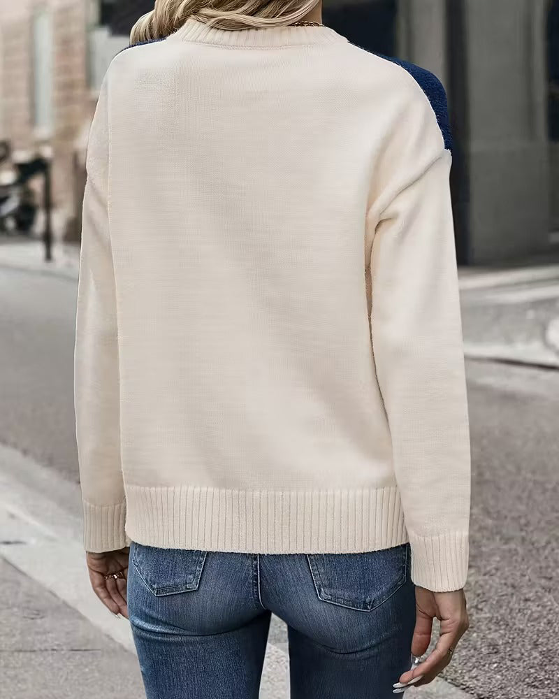 Crew Neck Fashion Pullover Sweater
